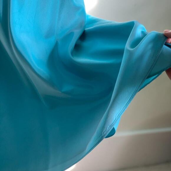 Fairycore Two Piece Dress Small Blue Striped Bustier Top Midi Skirt Prom Formal - Picture 6 of 8